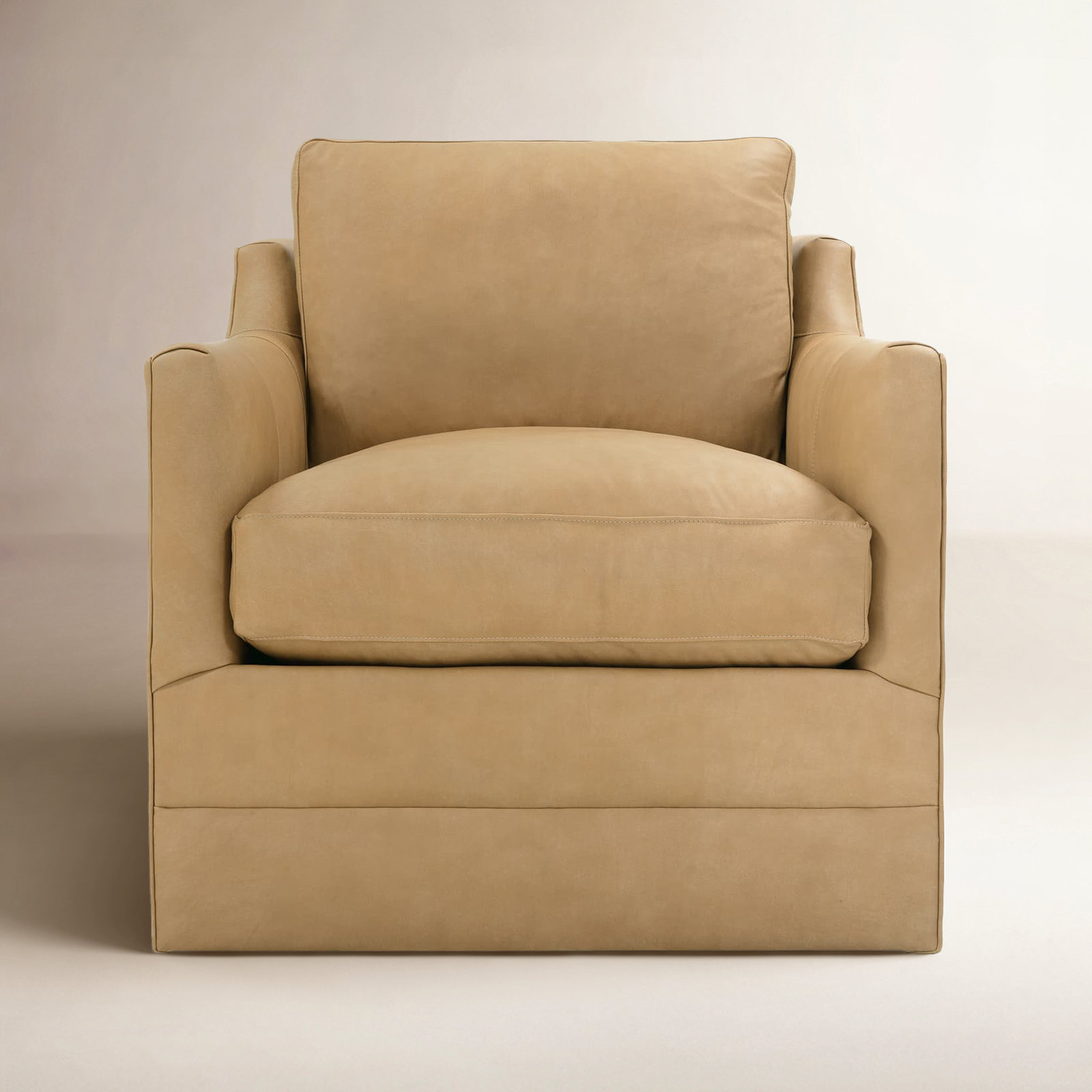 Madeline Genuine Leather Swivel Armchair
