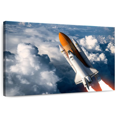 Oberle Cloudy Space Shuttle Flight