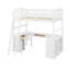 Lit mezzanine simple avec tiroirs et bureau