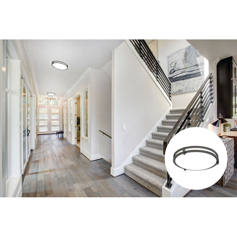 Dreden Acrylic LED Flush Mount, Black