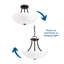 Plafonnier semi-encastré 2 lumières 12,875 po Carilynn-698547638