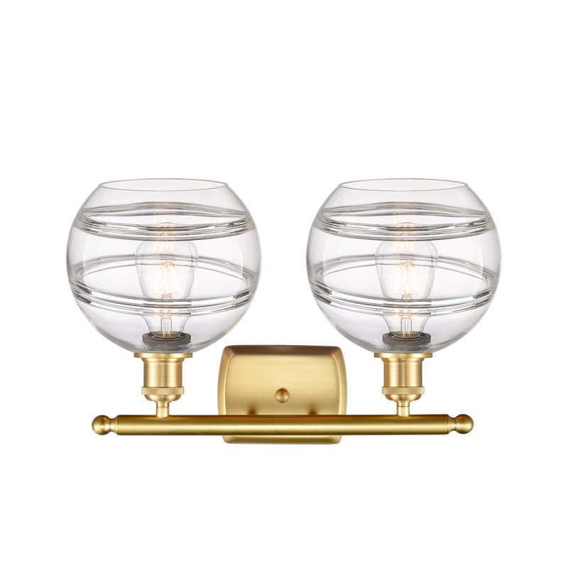 Bienes 2 - Light Dimmable Vanity Light, Clear, Satin Gold