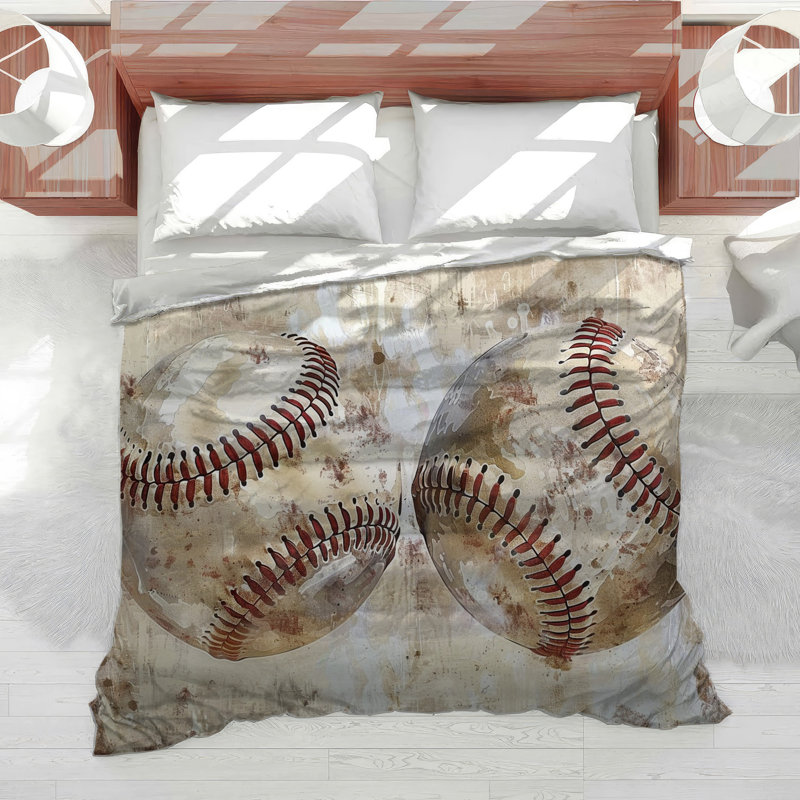 Housse de couette Baseball Bedding, Housse de couette pour très grand lit