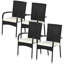 Stackable PE Rattan Outdoor Dining Chairs with Plush Cushions Set of 2-429735196-429735197