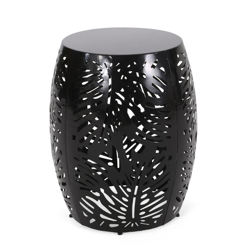 Metal End Table -Large （Only Include Table), Black