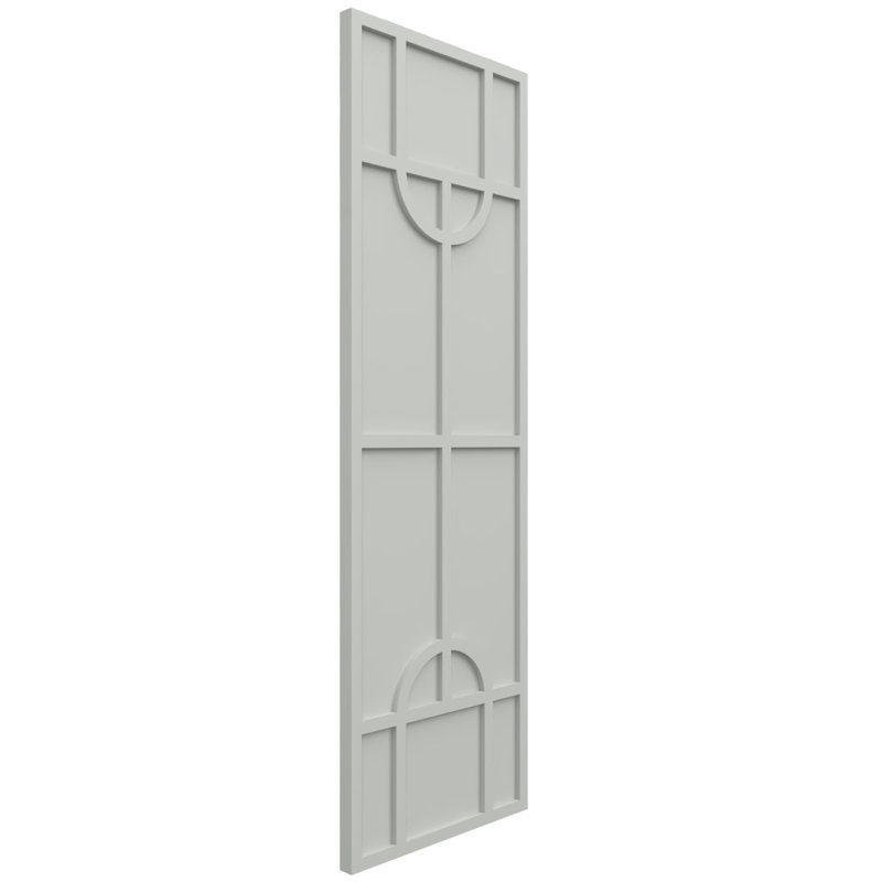 Volets de style moderne nordique EnduraCore Composite, L 12 po, Gris tempête de grêle, 68"H