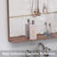 Miroir de salle de bain 48x32 moderne surdimensionné avec cadre argenté-487342517