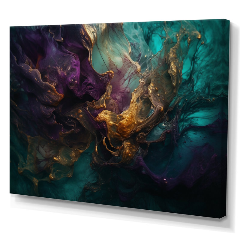 L'essence de la fluidité III sur toile, H 30 po x l 40 po x P 1,5 po, Toile tendue