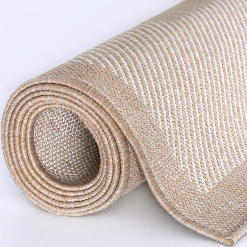 Ecology Collection Geometric Indoor / Outdoor Area Rug, Rectangle 120 x 170 cm