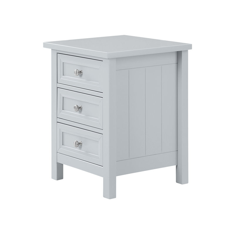 Jarin 48cm W Manufactured Wood Bedside Table, Grey