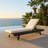 Aryan Patio Adjustable Acacia Wood Patio Chaise Lounge With Cushion-217993050