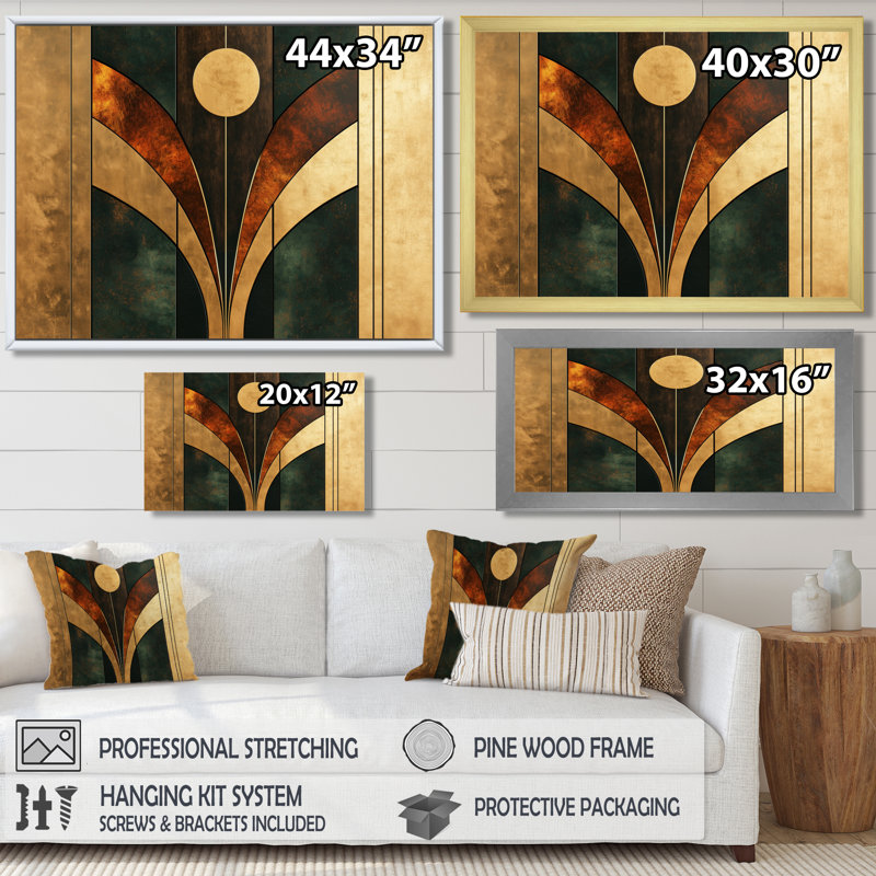 Garlock - Abstract Large Wall Art, 28" H x 60" W, Floater Framed, Cream