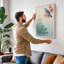 Perched in Bloom Japandi - Wrapped Canvas-253162302-253162303