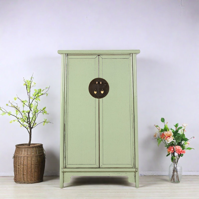 Console en bois de peuplier, Vert Isatis