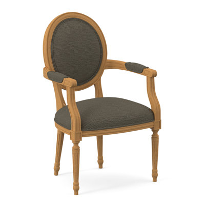 Chaise avec accoudoirs en tissu Dauphin