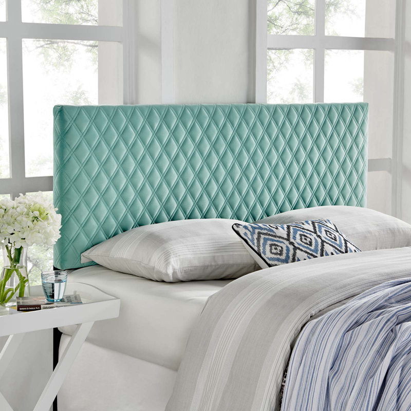 Angela Performance Velvet Headboard, Mint, King