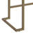Espresso Synthetic Leather & Champagne Desk Table