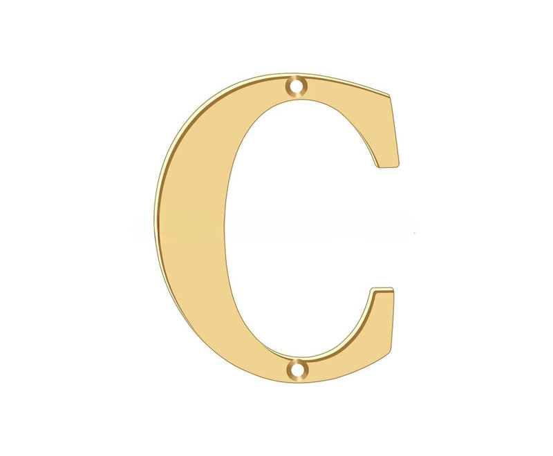Deltana RL4B-15A 4" Height Residential House Letter Letter B Antique Brass, Polished Brass