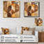 «Earth Tone», art mural abstrait, composition de ton terreux, toile terre cuite-358580233-358580234