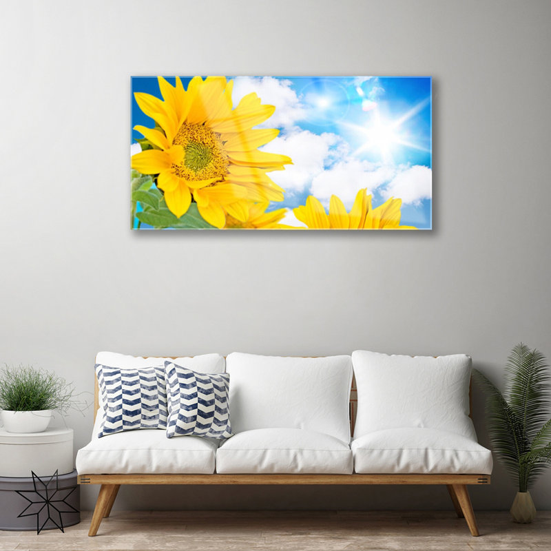 Flowers Floral - Unframed Photograph on Glass