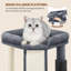Cat Tree for Indoor Cats, 48 cm Cats Tower with Cat Scratching Post, Large Pentagonal Top Platform, One-Piece Scratching Board, Grooming Post -722597123