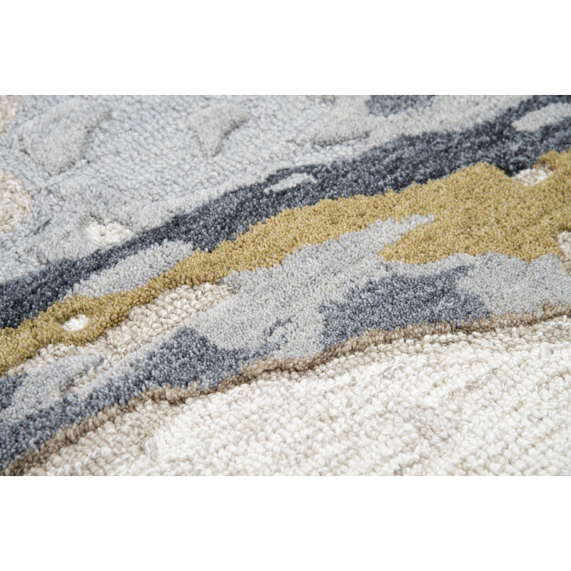 Tapis beige en laine touffeté à la main Stephenson, Rectangle 9 pi x 12 pi