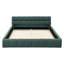 Grand cadre de lit tapissier grand avec tissu épais, lit plateforme grand format en chenille avec tête de lit et structure solide. Aucun sommier tapissier requis (68 po x 86,5 po x 23,5 po)-813982121
