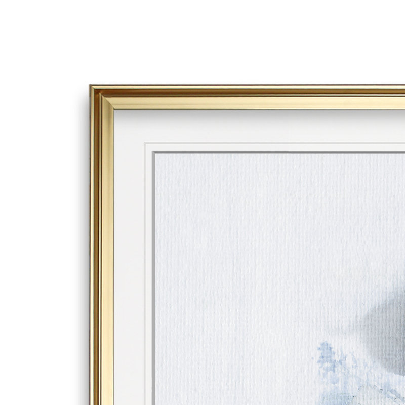 «Cool Water I», reproduction d'impression encadrée, H 27 po x l 27 po x P 1,5 po, Encadrement doré