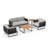 Outdoor Furniture Monterey 4 Seater Patio Chat Set with Coffee Table & Side Table-70572029-70572014