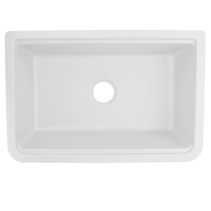 Plymouth 29.75'' L Single Basin Kitchen Sink, White