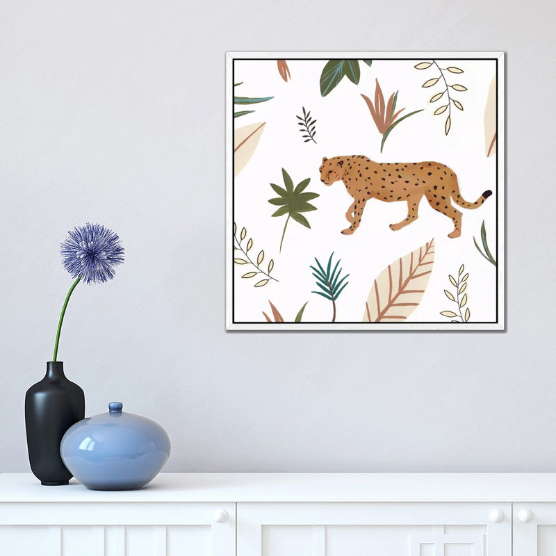 African Cheetah II by Isabelle Z - Print on Canvas, 45.72 cm H x 45.72 cm W, White Framed