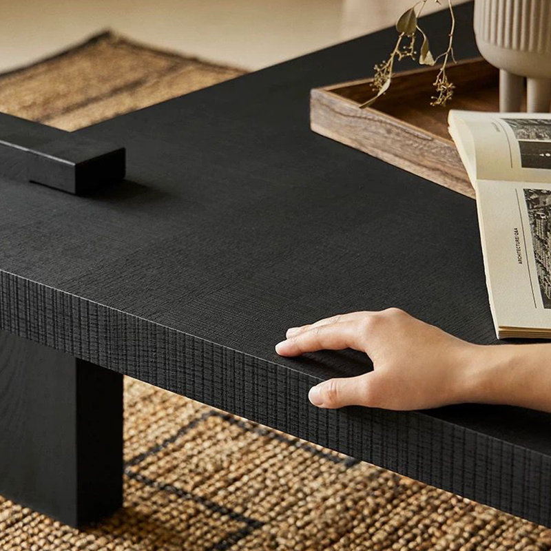 Table basse simple de style simple avec espace pour les pieds, H 12,59 po x L 47,24 po x l 47,24 po