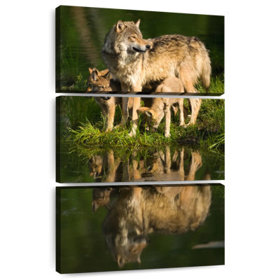 Brampt Wolves au bord du lac