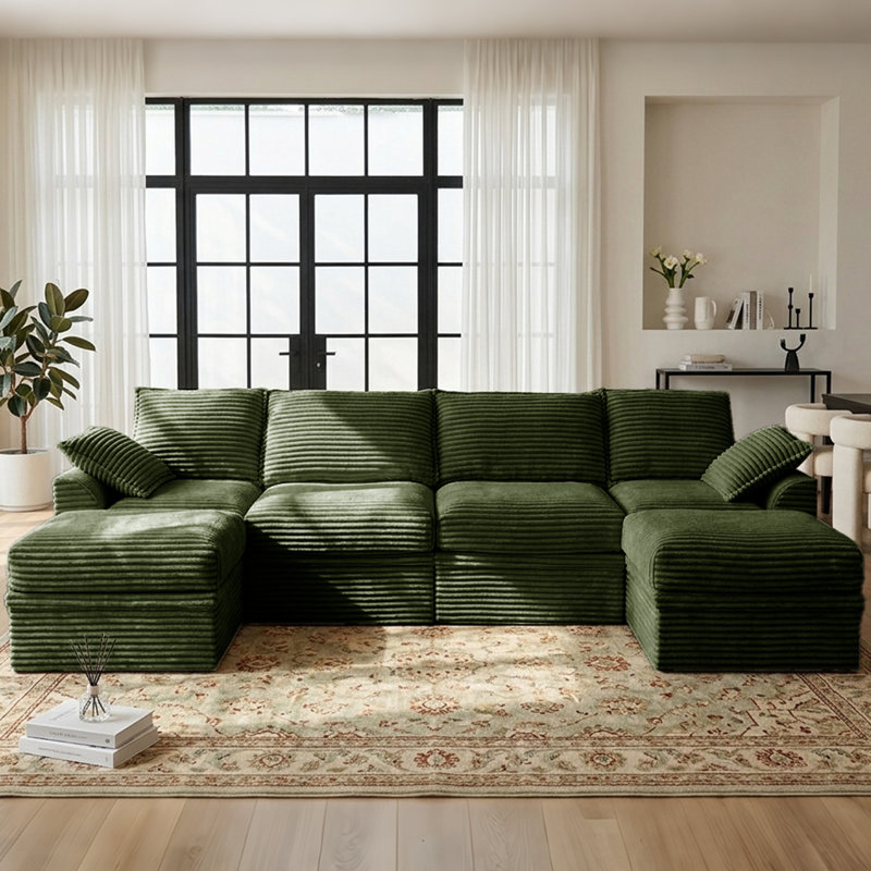 Canapé modulaire Boneless 142 po Cloud, Vert