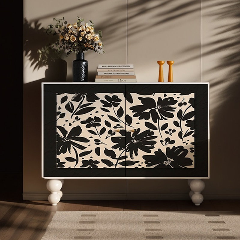 Creative multi-functional two-door accent cabinet, White