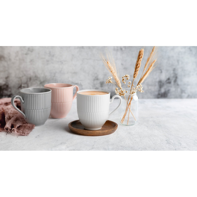 Amina Porcelain Coffee Mug, Pink