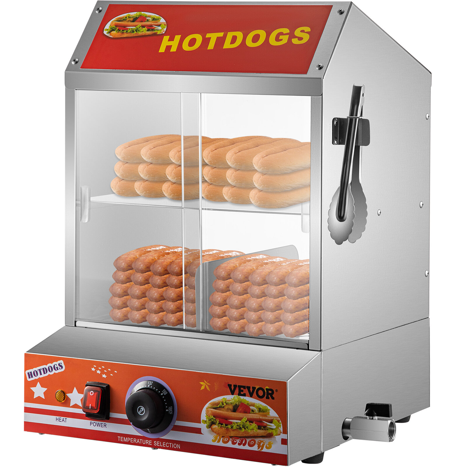 VEVOR Hot Box Food Warmer 25 in. x 15 in. x 24 in. Concession