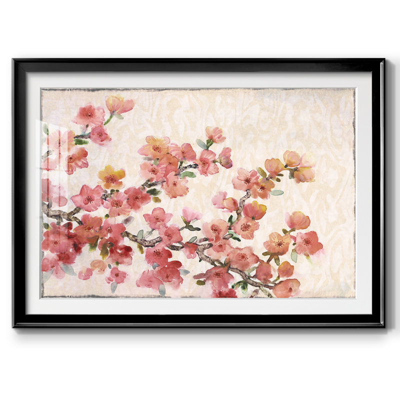«Cherry Blossom Composition II», reproduction d'art encadrée, Noir, H 19 po x l 27 po x P 1,5 po