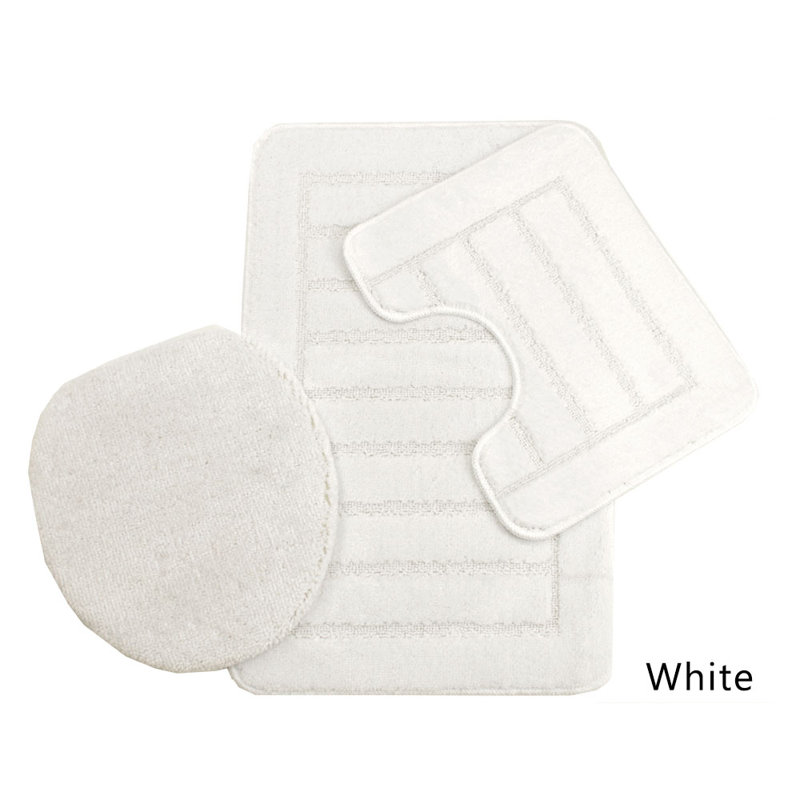 Abibatu Non-Slip Bath Rug, White