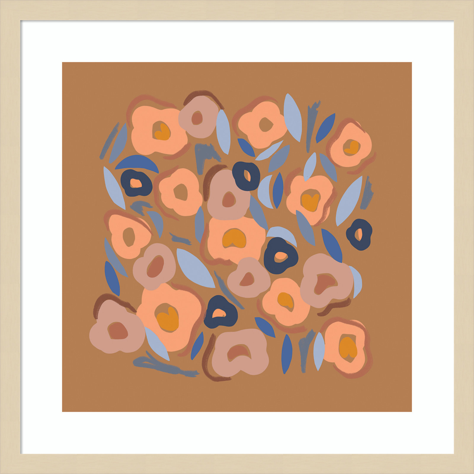 Salem Spring Warm by Kate Aurelia Holloway, Brown, 21" H x 21" W