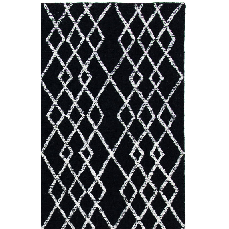 Gilliard Hand Tufted Indian Wool And Cotton With Latex Geometric Rug, Square 6'