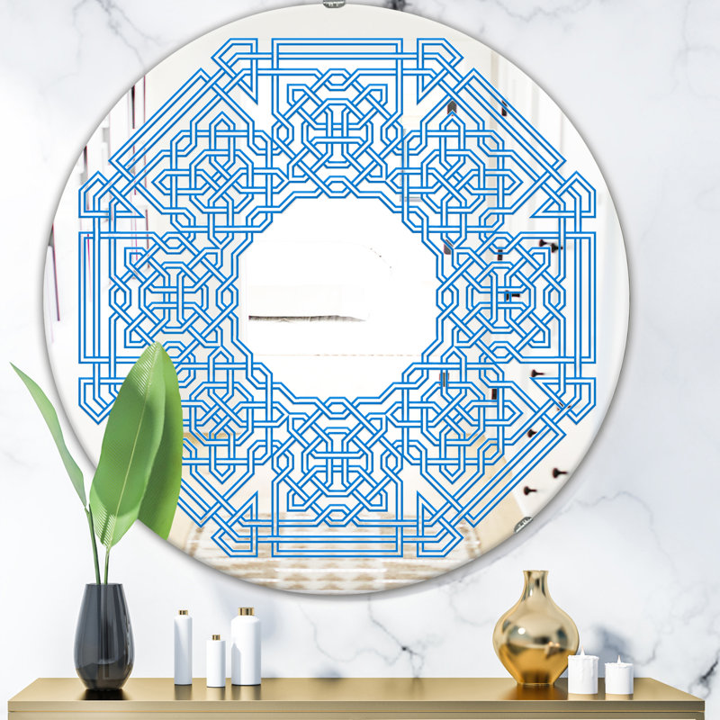 Miroir mural Mid-Century Maze Shape, H 23,6 po x l 23,6 po