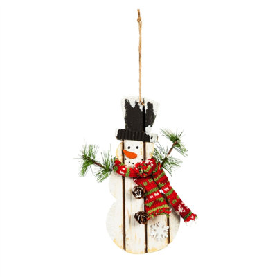 Ornement bonhomme de neige avec écharpe