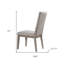 Ensemble de deux chaises d'appoint en tissu gris et bois massif