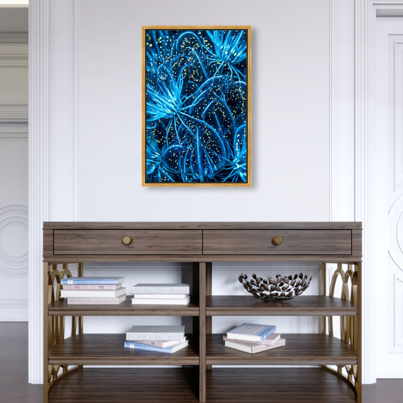 Neon Garden Print by Oliver Gal, 37"H x 25"W, Gold Floater Frame