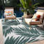 Tapis intérieur / extérieur vert / ivoire Benavidez-265213895