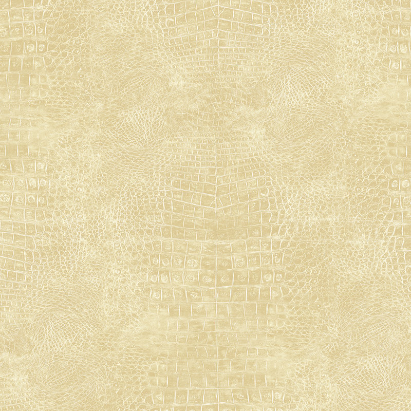 Rouleau de papier peint L 32,7 pi x l 20,5 po Gurkaran, Doré / Blanc
