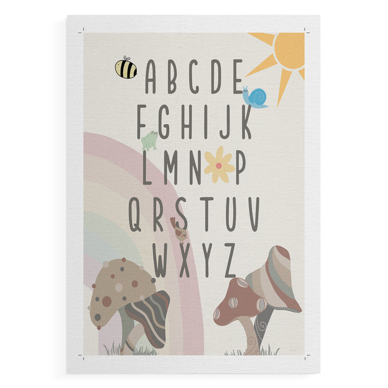 Garden Magic Alphabet - Impression sur toile seulement - NON CADRE, H 27 po x l 18 po
