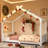 Twin House Floor Bed With Slats & Wood, Opening Constructure-1017119744-1017119747