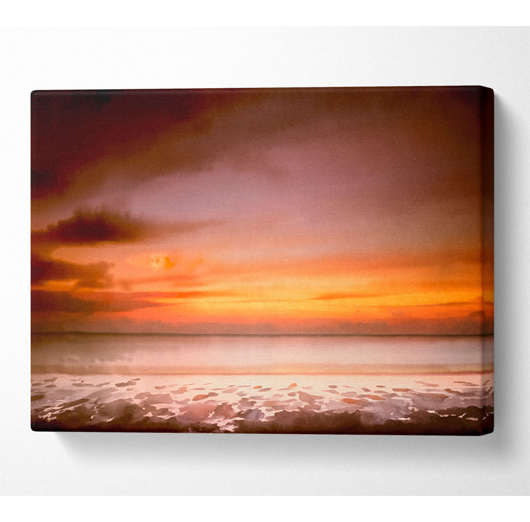 Ocean Calm Sunset - Leinwanddrucke auf Leinwand